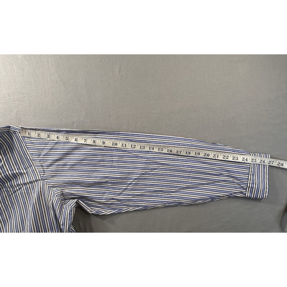 Ralph Lauren Custom Fit Blue Yellow Striped Long Sleeve XXL Preppy Classic - Picture 12 of 12